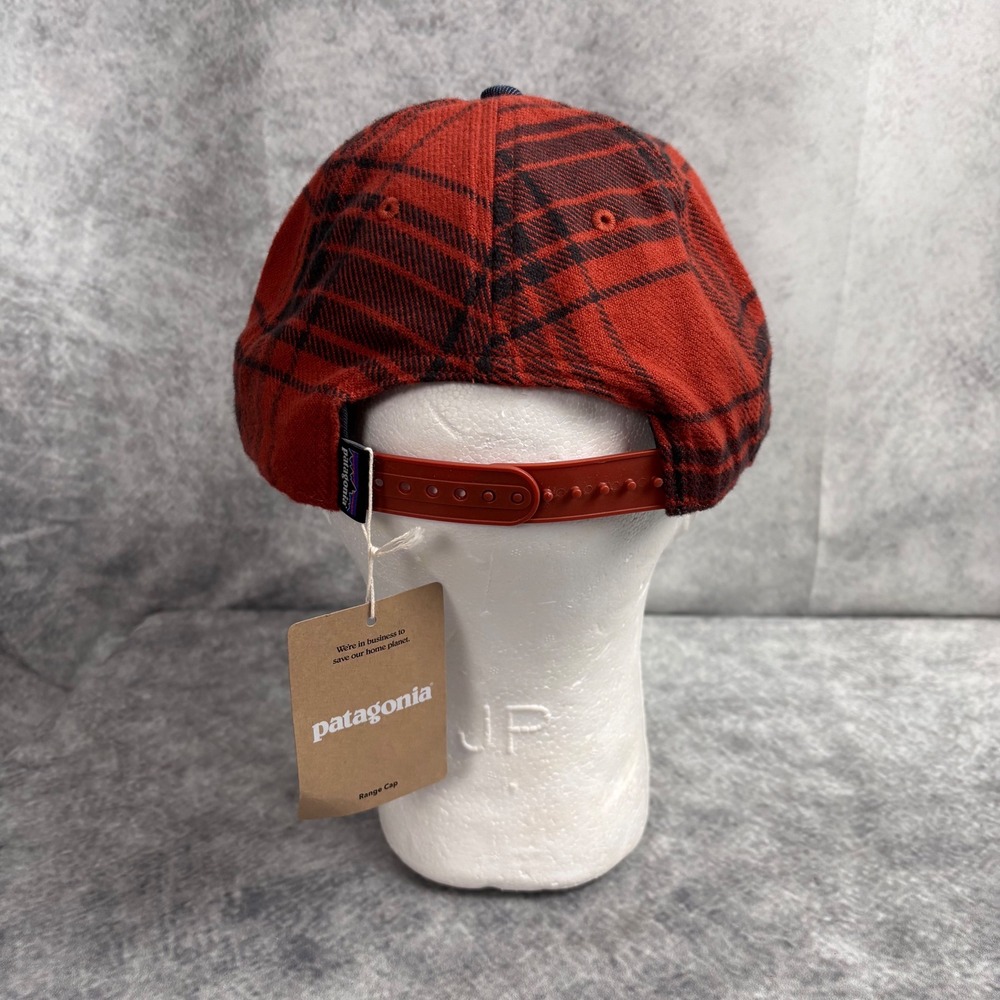 Patagonia Adult Range Flat Billed Snapback Trucker Hat in Cascade Burnished Red - Picture 3 of 9